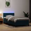 Box spring postel s matrací a LED 90x210 cm samet [3317155] (Barva Tmavě moddrá)