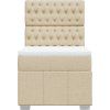 Box spring postel s matrací 90x200 cm textil [3291563] (Barva Krémová)