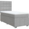 Box spring postel s matrací 90x200 cm textil [3291556] (Barva Krémová)