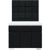 Box spring postel s matrací 90x200 cm textil [3291556] (Barva Krémová)