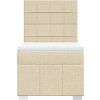 Box spring postel s matrací 90x200 cm textil [3291556] (Barva Krémová)