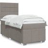 Box spring postel s matrací 90x200 cm textil [3291556] (Barva Krémová)