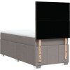 Box spring postel s matrací 90x200 cm textil [3291556] (Barva Krémová)
