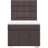 Box spring postel s matrací 90x200 cm textil [3291556] (Barva Krémová)