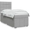 Box spring postel s matrací 90x200 cm textil [3291556] (Barva Krémová)