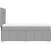 Box spring postel s matrací 90x200 cm textil [3293856] (Barva Krémová)