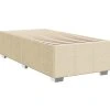 Box spring postel s matrací 90x200 cm textil [3293856] (Barva Krémová)
