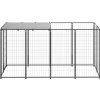 Psí kotec 2,42 m² ocel [3082199] (Barva Černá)