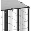 Psí kotec 2,42 m² ocel [3082199] (Barva Černá)