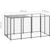 Psí kotec 2,42 m² ocel [3082199] (Barva Černá)