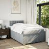 Box spring postel s matrací 120x200 cm textil [3287050] (Barva Tmavě šedá)