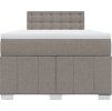 Box spring postel s matrací 120x200 cm textil [3287050] (Barva Tmavě šedá)