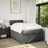 Box spring postel s matrací 120x200 cm textil [3287050] (Barva Tmavě šedá)