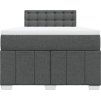 Box spring postel s matrací 120x200 cm textil [3287050] (Barva Tmavě šedá)