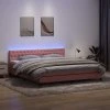 Box spring postel s matrací a LED 180x210 cm samet [3317182] (Barva Tmavě šedá)