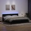 Box spring postel s matrací a LED 180x210 cm samet [3317182] (Barva Tmavě šedá)