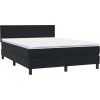 Box spring postel s matrací 140x220 cm samet [3316738] (Barva Tmavě šedá)