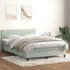 Box spring postel s matrací 140x220 cm samet [3316738] (Barva Tmavě šedá)