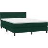 Box spring postel s matrací 140x220 cm samet [3316738] (Barva Tmavě šedá)