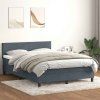 Box spring postel s matrací 140x220 cm samet [3316738] (Barva Tmavě šedá)