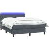 Box spring postel s matrací 140x220 cm samet [3316738] (Barva Tmavě šedá)