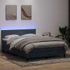 Box spring postel s matrací 140x220 cm samet [3316738] (Barva Tmavě šedá)