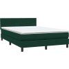 Box spring postel s matrací 140x220 cm samet [3317122] (Barva Tmavě šedá)