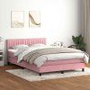 Box spring postel s matrací 140x220 cm samet [3317122] (Barva Tmavě šedá)
