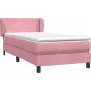 Box spring postel s matrací 90x210 cm samet [3317348] (Barva Růžová)