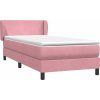 Box spring postel s matrací 90x210 cm samet [3317348] (Barva Růžová)