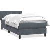 Box spring postel s matrací 90x210 cm samet [3317348] (Barva Růžová)
