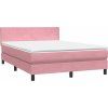 Box spring postel s matrací a LED 160x220 cm samet [3316744] (Barva Tmavě šedá)