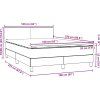 Box spring postel s matrací a LED 160x220 cm samet [3316744] (Barva Tmavě šedá)