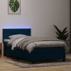 Box spring postel s matrací a LED 80x210 cm samet [3316857] (Barva Světle šedá)