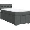 Box spring postel s matrací 90x200 cm textil [3289260] (Barva Černá)