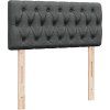 Box spring postel s matrací 90x200 cm textil [3289260] (Barva Černá)