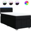 Box spring postel s matrací 90x200 cm textil [3289260] (Barva Černá)