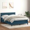 Box spring postel s matrací a LED 160x210 cm samet [3316695] (Barva Světle šedá)