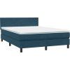 Box spring postel s matrací a LED 160x210 cm samet [3316695] (Barva Světle šedá)
