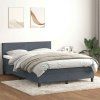 Box spring postel s matrací a LED 160x210 cm samet [3316695] (Barva Světle šedá)