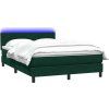 Box spring postel s matrací a LED 160x210 cm samet [3317084] (Barva Růžová)