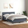 Box spring postel s matrací a LED 160x210 cm samet [3317084] (Barva Růžová)