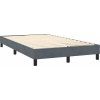 Box spring postel s matrací a LED 160x210 cm samet [3317084] (Barva Růžová)