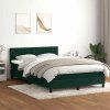Box spring postel s matrací a LED 160x210 cm samet [3317084] (Barva Růžová)