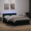 Box spring postel s matrací a LED 160x210 cm samet [3317084] (Barva Růžová)