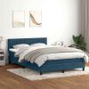 Box spring postel s matrací a LED 160x210 cm samet [3317084] (Barva Růžová)