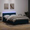 Box spring postel s matrací a LED 160x210 cm samet [3317084] (Barva Růžová)
