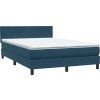 Box spring postel s matrací a LED 160x210 cm samet [3317084] (Barva Růžová)