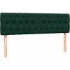 Box spring postel s matrací a LED 140x220 cm samet [3317219] (Barva Černá)