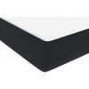 Box spring postel s matrací a LED 140x220 cm samet [3317219] (Barva Černá)